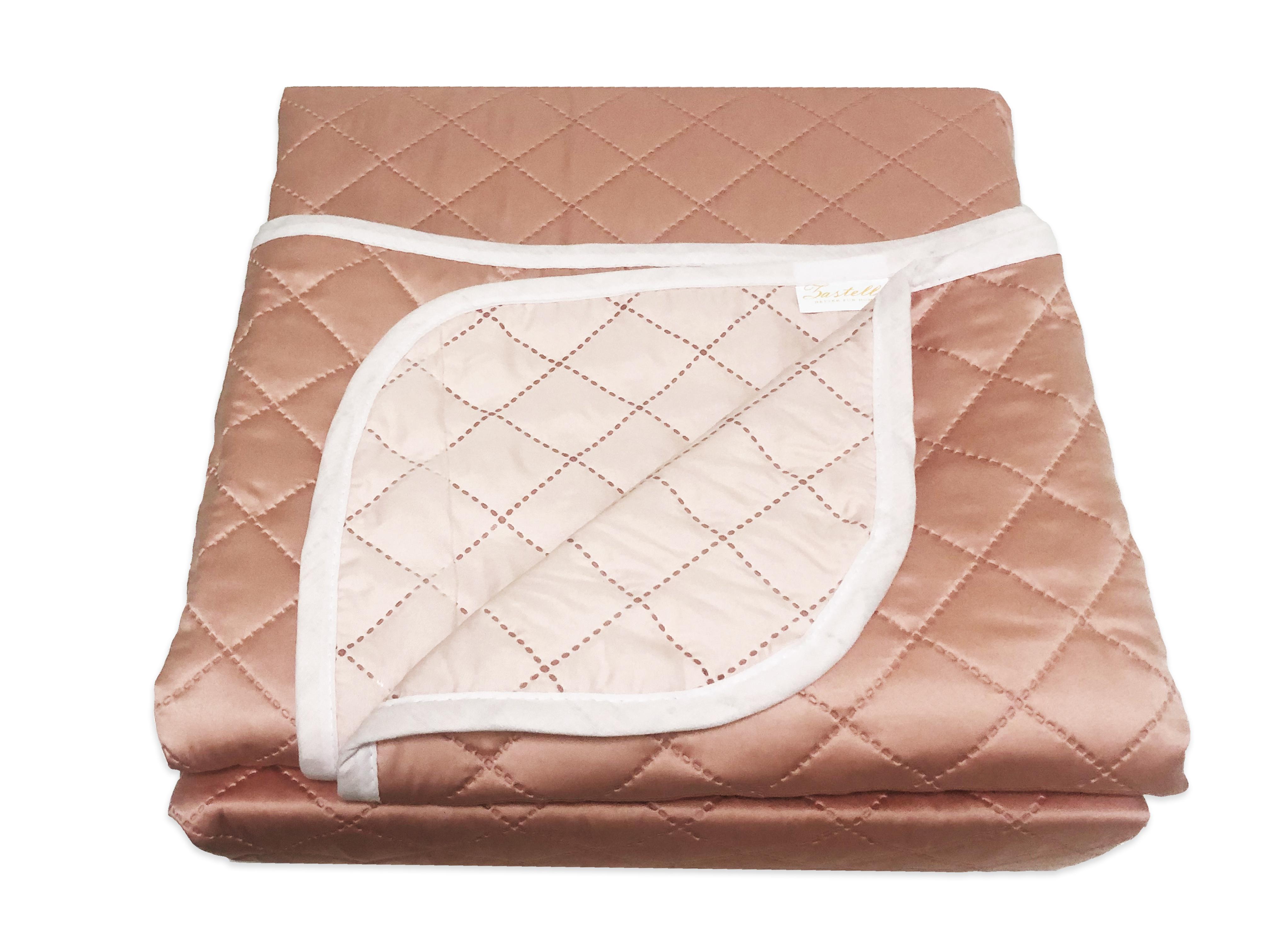 Покрывало шелковое персиковое Zastelli 160х210