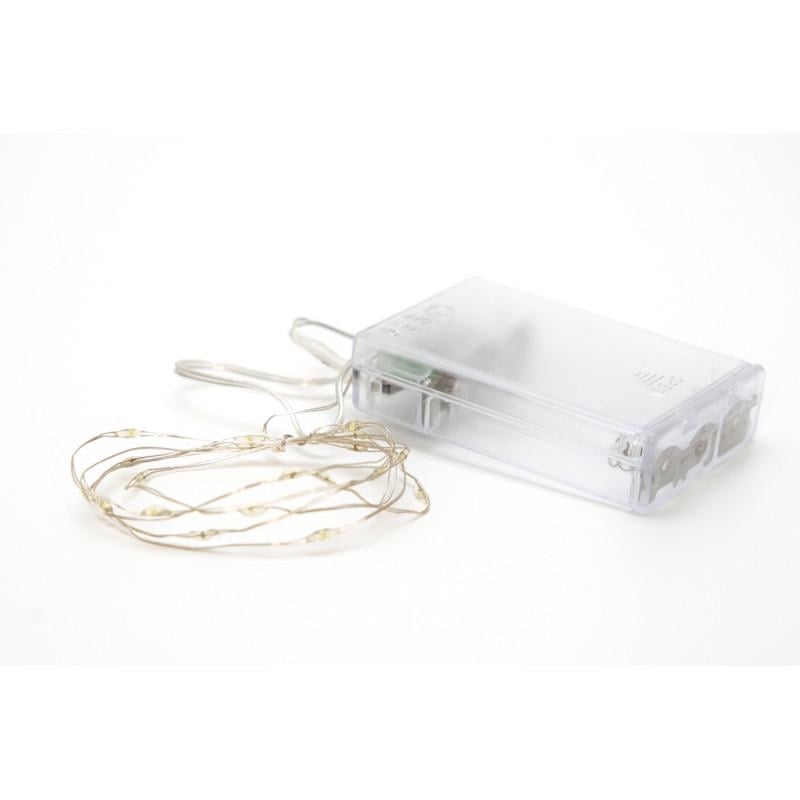 Гирлянда на батарейках 1 м 20LED холодный белый батарейки 3АА IP20 (720544) - фото 2