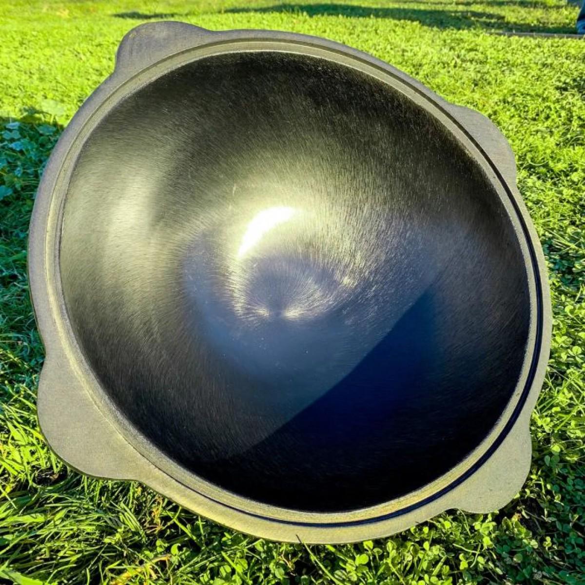 Казан наманганський Davr Metall чавунний з круглим дном з кришкою 80 л Чорний (132-131-LUZ80) - фото 3 Казан наманганський Davr Metall чавунний з круглим дном з кришкою 80 л Чорний (132-131-LUZ80) - фото 3