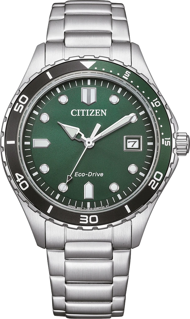 Наручные часы женские Citizen AW1828-80X Eco-Drive со стальным корпусом/зеленым циферблатом и водозащитой 100 м Наручные часы женские Citizen AW1828-80X Eco-Drive со стальным корпусом/зеленым циферблатом и водозащитой 100 м