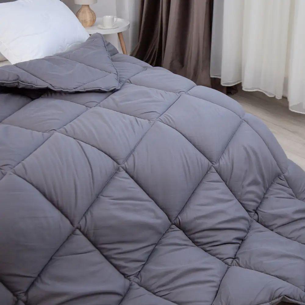 Одеяло зимнее антиаллергенное ТЭП Alaska 450 г/кв. м двуспальная 180x205 см Серая (11530180205)