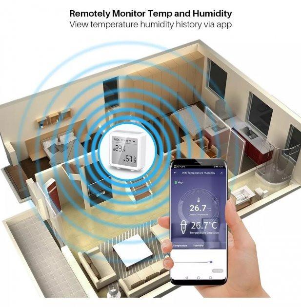 Умный Wi-Fi датчик температуры и влажности Tuya Humidity Sensor 200 (000778) - фото 6