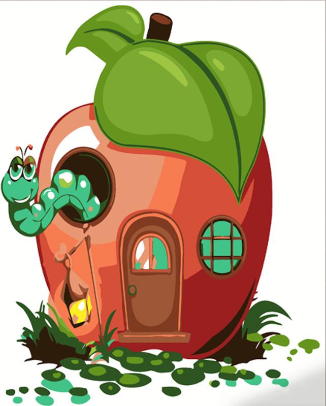 Картина по номерам Strateg Премиум Дом для червячка 30х30 см (ES130)