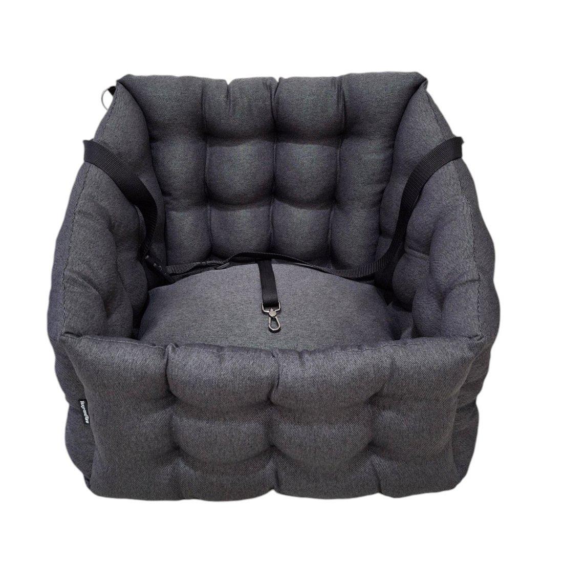 Автомобільне крісло для собак Huge and Tiny зі знімними ременями 50x45 см Темно-сірий - фото 5 Автомобільне крісло для собак Huge and Tiny зі знімними ременями 50x45 см Темно-сірий - фото 5