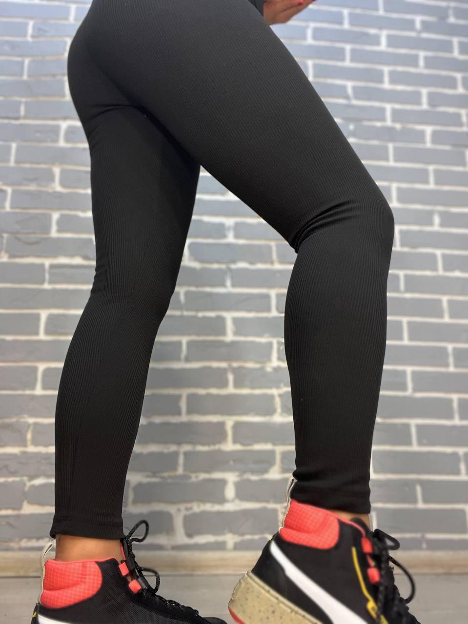 Лосины женские Prenses 706 рубчик широкий пояс утепленные флис S Черный (3046) - фото 6 Лосины женские Prenses 706 рубчик широкий пояс утепленные флис S Черный (3046) - фото 6