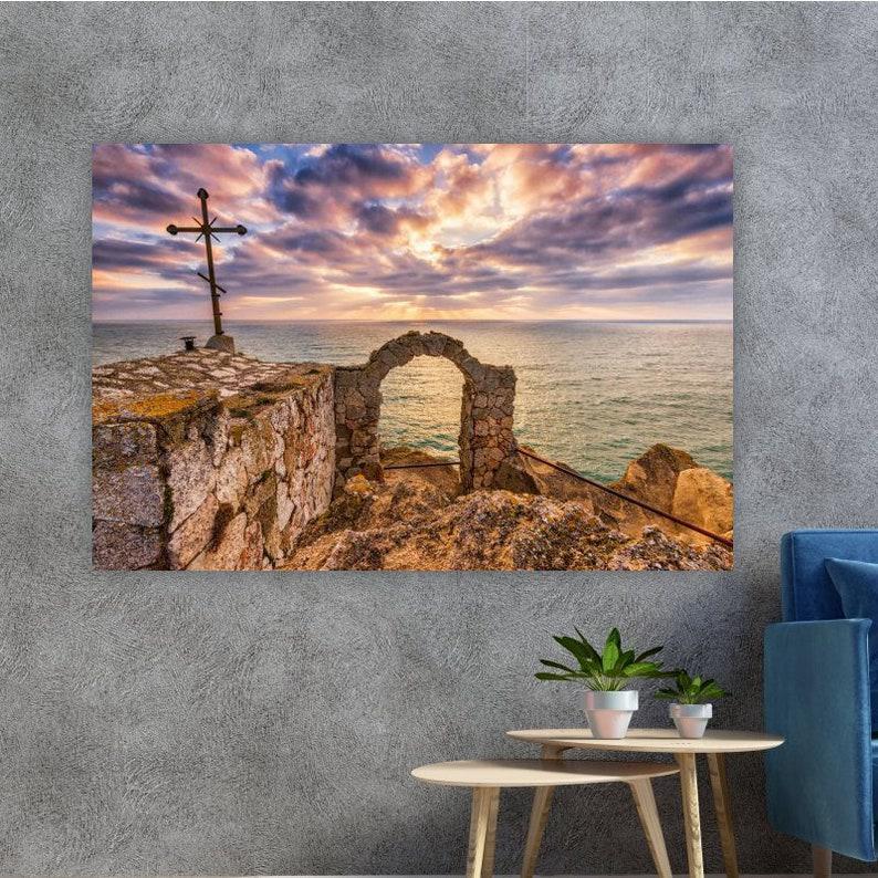 Картина на холсті KIL Art Арка на фоні моря 51x34 см (315)