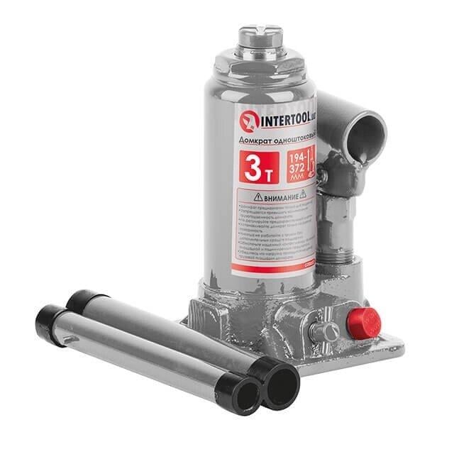 Домкрат стовпчик Intertool одноштоковий 3 т у пластиковому кейсі (GT0052)