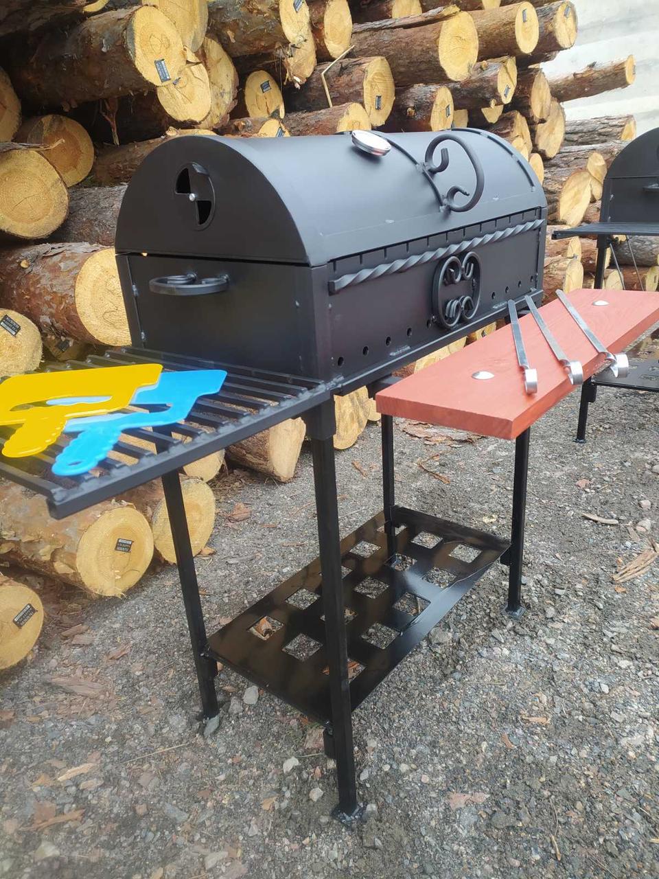 Мангал-барбекю дачний сталь 4 мм на 12 шампурів (1785687424) - фото 8 Мангал-барбекю дачний сталь 4 мм на 12 шампурів (1785687424) - фото 8