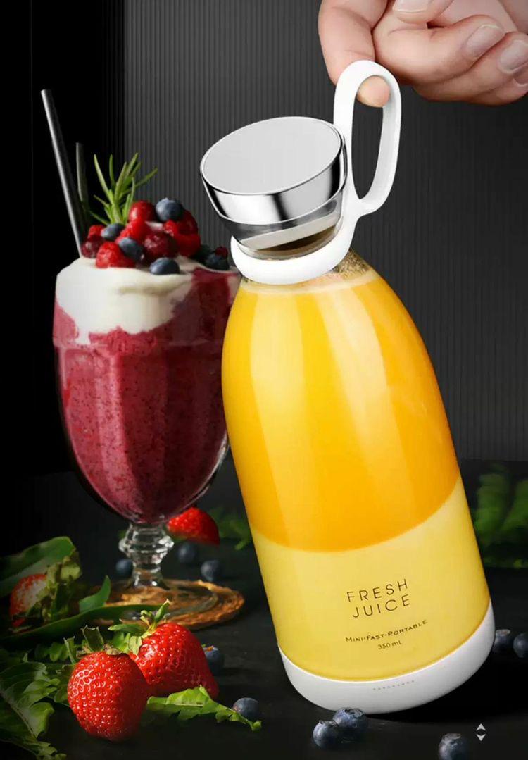 Фитнес-блендер портативный Fresh juice переносной для смузи 350 мл 50 Вт - фото 10