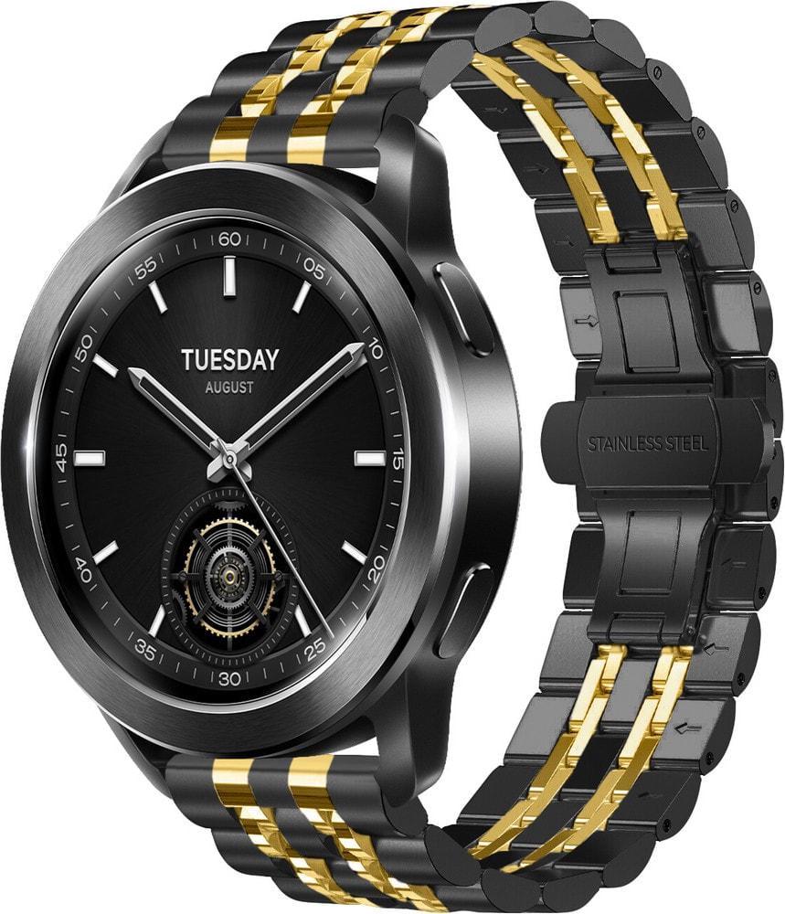 Браслет металлический Spinye Line для Xiaomi Watch S3 Black Gold (37145-02)