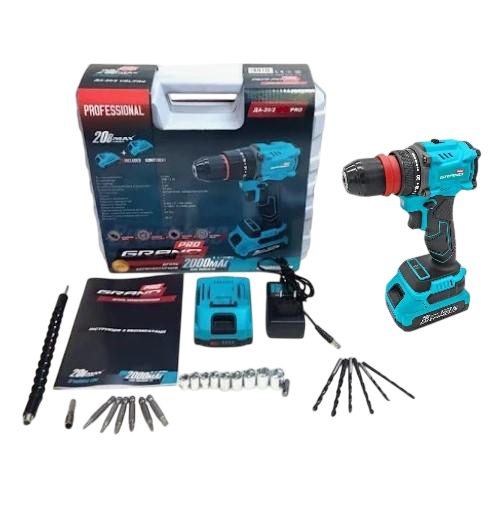 Шуроповерт аккумуляторный Grand ДА-20/2 DFR BL безщеточный съемный патрон 2 Ач 52Нм кейс (21996041) Шуроповерт аккумуляторный Grand ДА-20/2 DFR BL безщеточный съемный патрон 2 Ач 52Нм кейс (21996041)