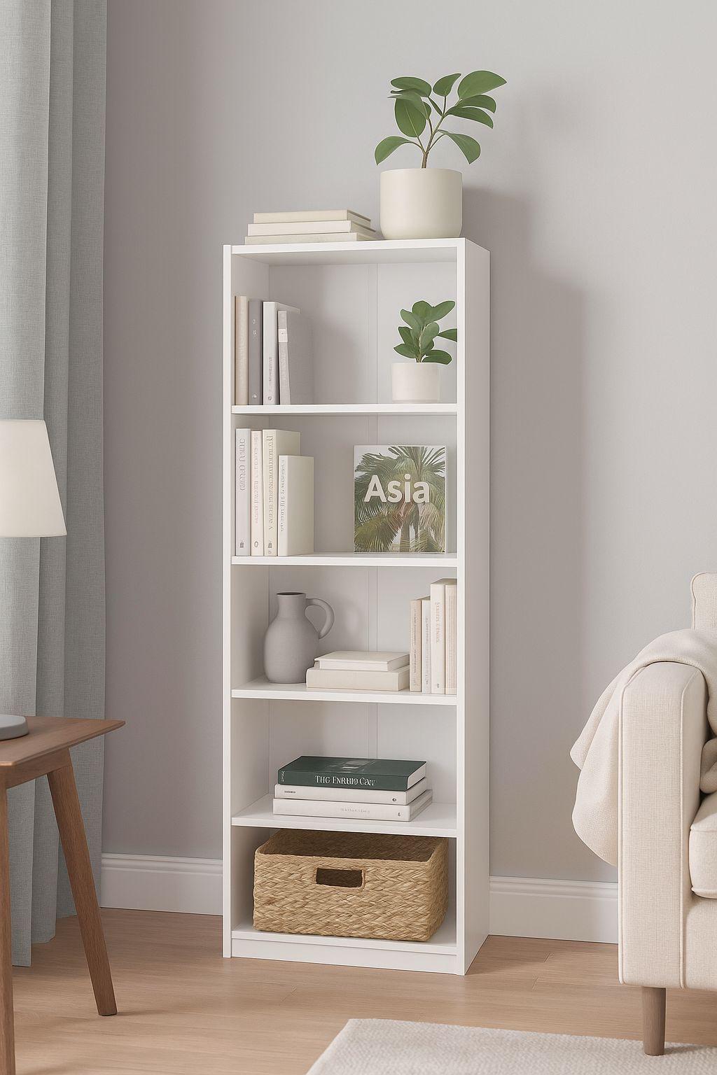 Стелаж підлоговий MEBLIBUD MODERN 200х60х30 см Білий - фото 3 Стелаж підлоговий MEBLIBUD MODERN 200х60х30 см Білий - фото 3