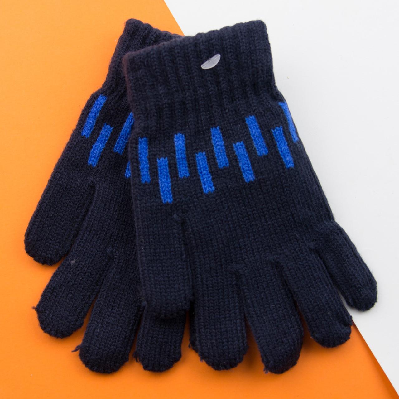 Перчатки для мальчиков на 4 - 6 лет Синий (22-25-28)