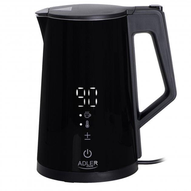 Электрочайник с регулировкой температуры Adler AD 1345 LED 40-100C 1,7 л Черный (580771)