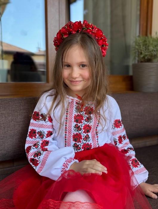 Костюм вышиванка для девочки 104 см Белый/Красный - фото 2 Костюм вышиванка для девочки 104 см Белый/Красный - фото 2