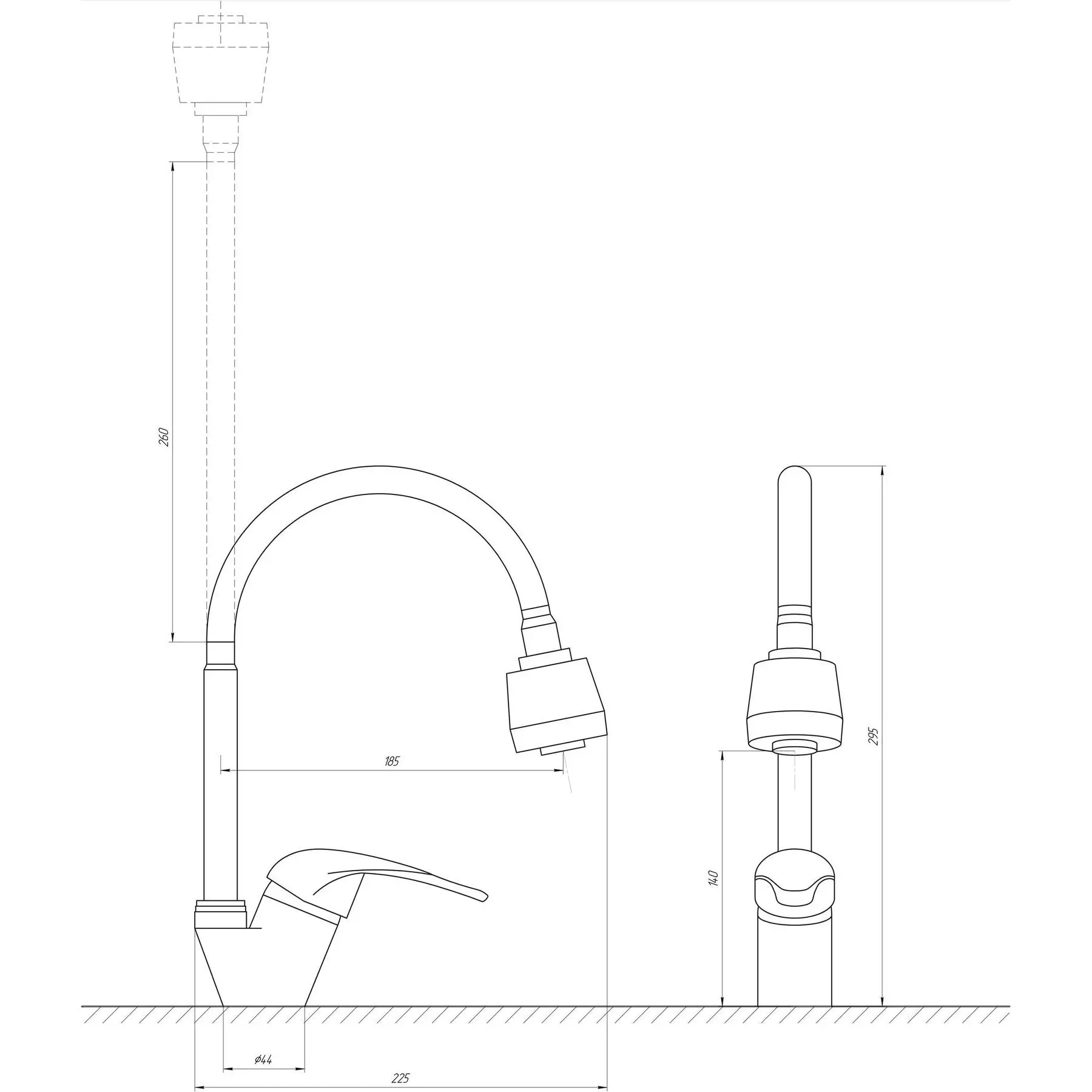 Смеситель для кухни EcoMix ENERGO E-GEZ-203SM-A (GSR-000014926) - фото 5 Смеситель для кухни EcoMix ENERGO E-GEZ-203SM-A (GSR-000014926) - фото 5