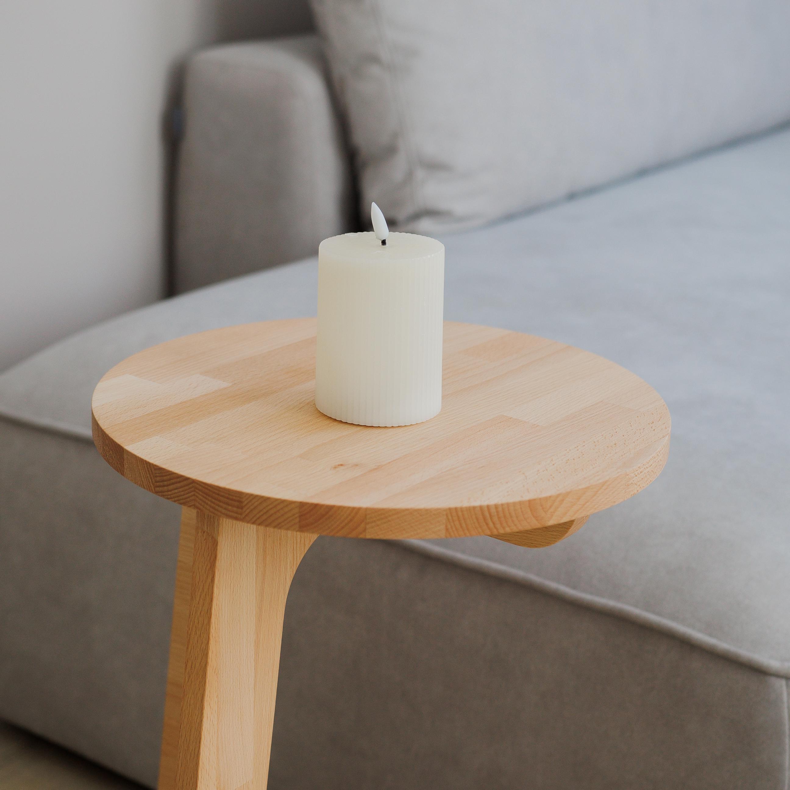 Журнальний столик дерев'яний С-подібний LIGNO круглий (ligno-05-01) - фото 8