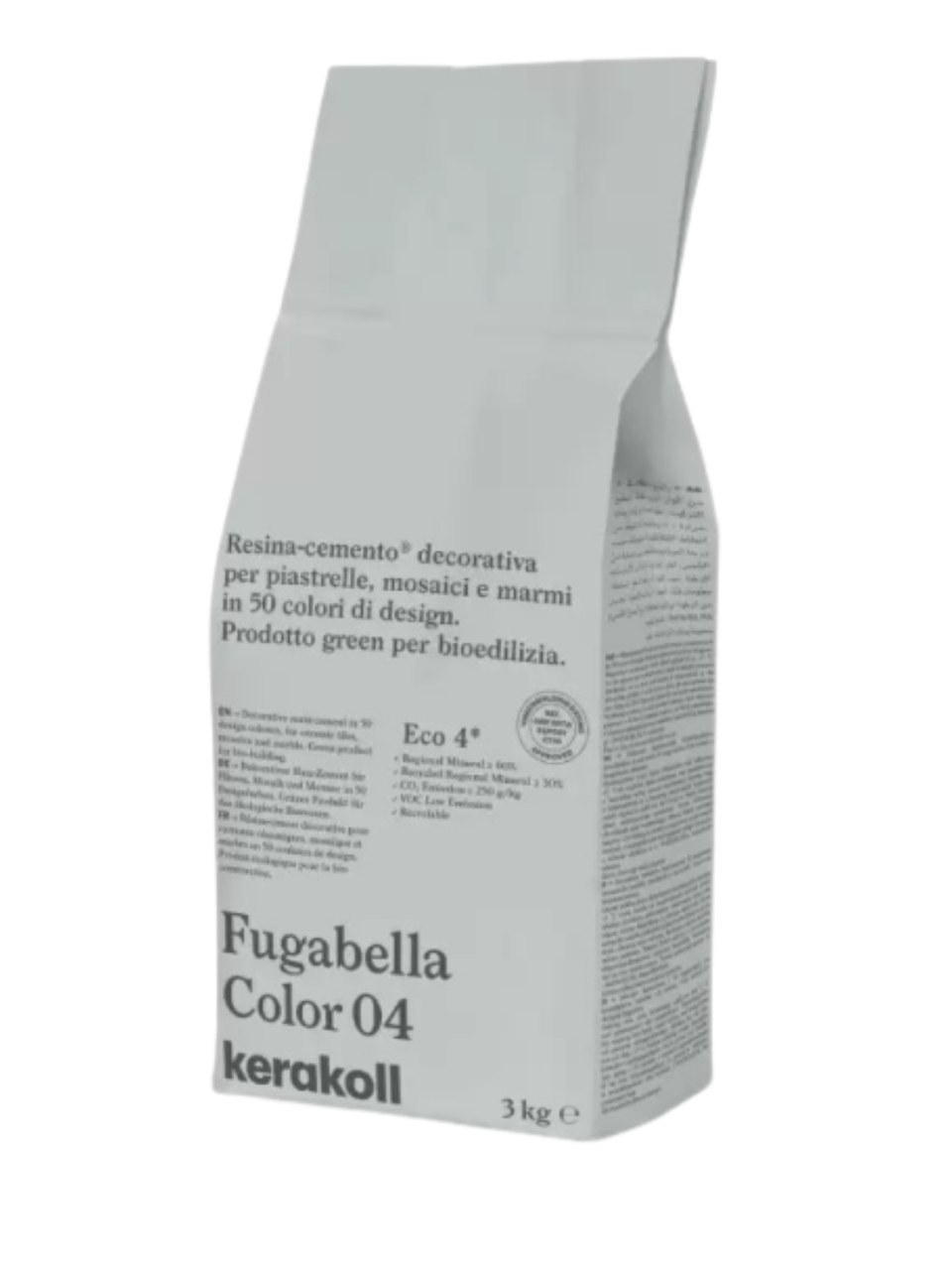 Фуга для швов Kerakoll Fugabella Color-4 3 кг Серый (KFG4) Фуга для швов Kerakoll Fugabella Color-4 3 кг Серый (KFG4)