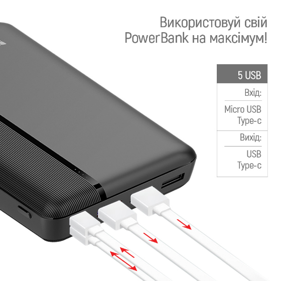 Повербанк ColorWay CW-PB300LPA3BK-PD 22,5W QC+PD 30000 mAh Чорний - фото 2