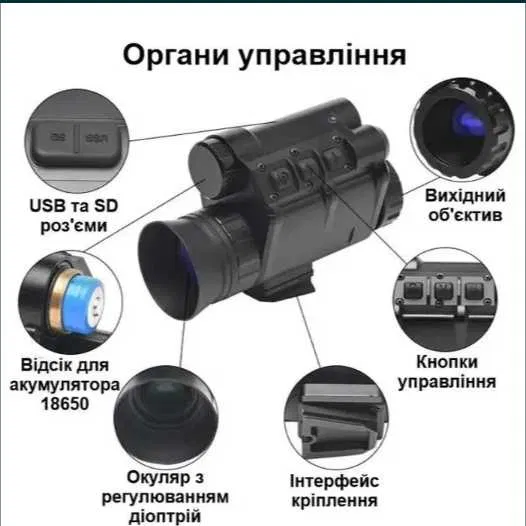 Монокуляр ночного видения NVG30 Wi-Fi 4х 940nm - фото 2