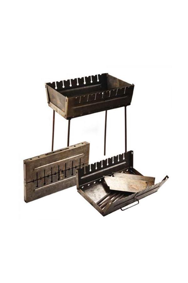 Мангал-чемодан УК-М8 на 8 шампуров 50х27х5 см ножки 45 см - фото 2 Мангал-чемодан УК-М8 на 8 шампуров 50х27х5 см ножки 45 см - фото 2