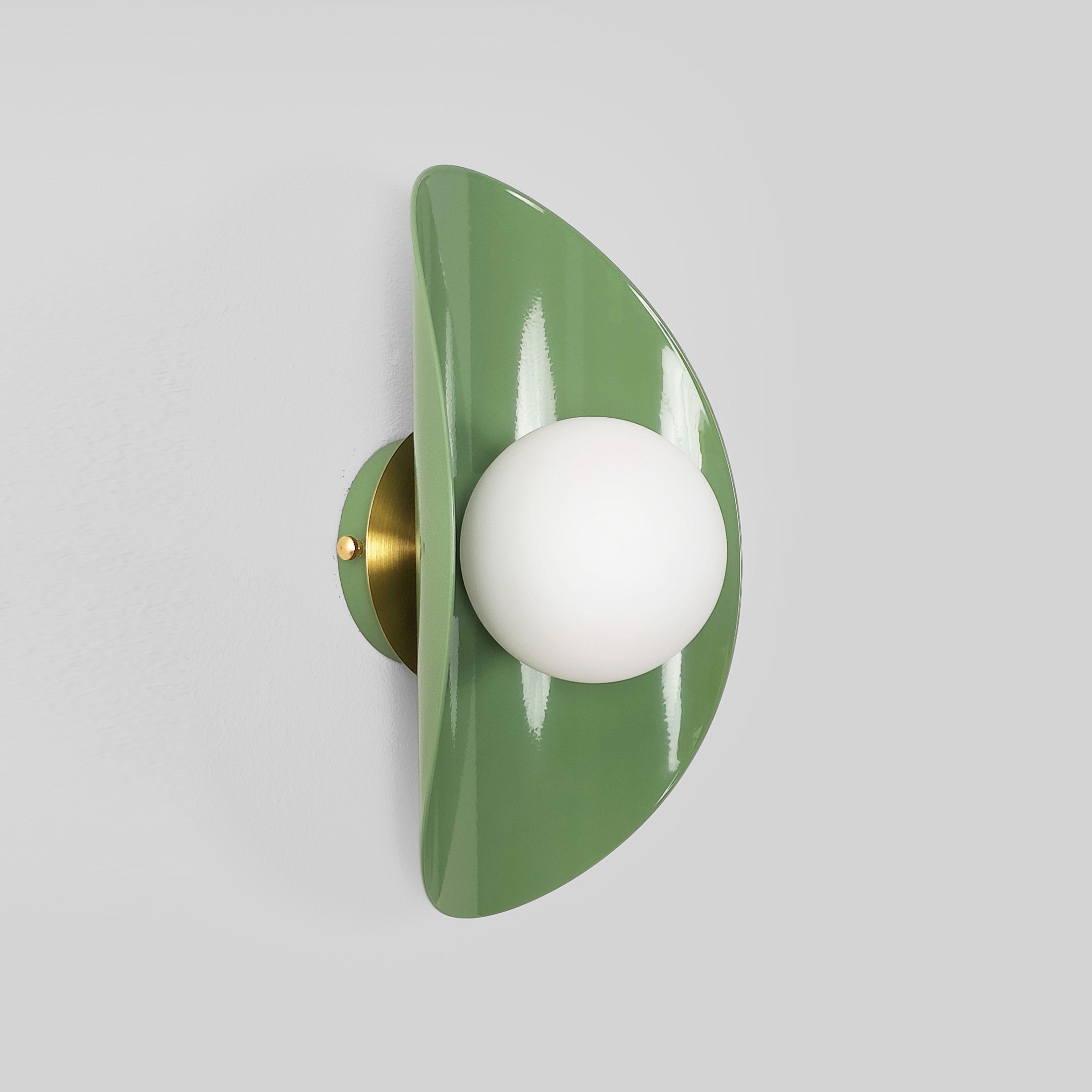 Настенный светильник Gaff Design с деталями из латуни Зеленый (BRASS45) - фото 1