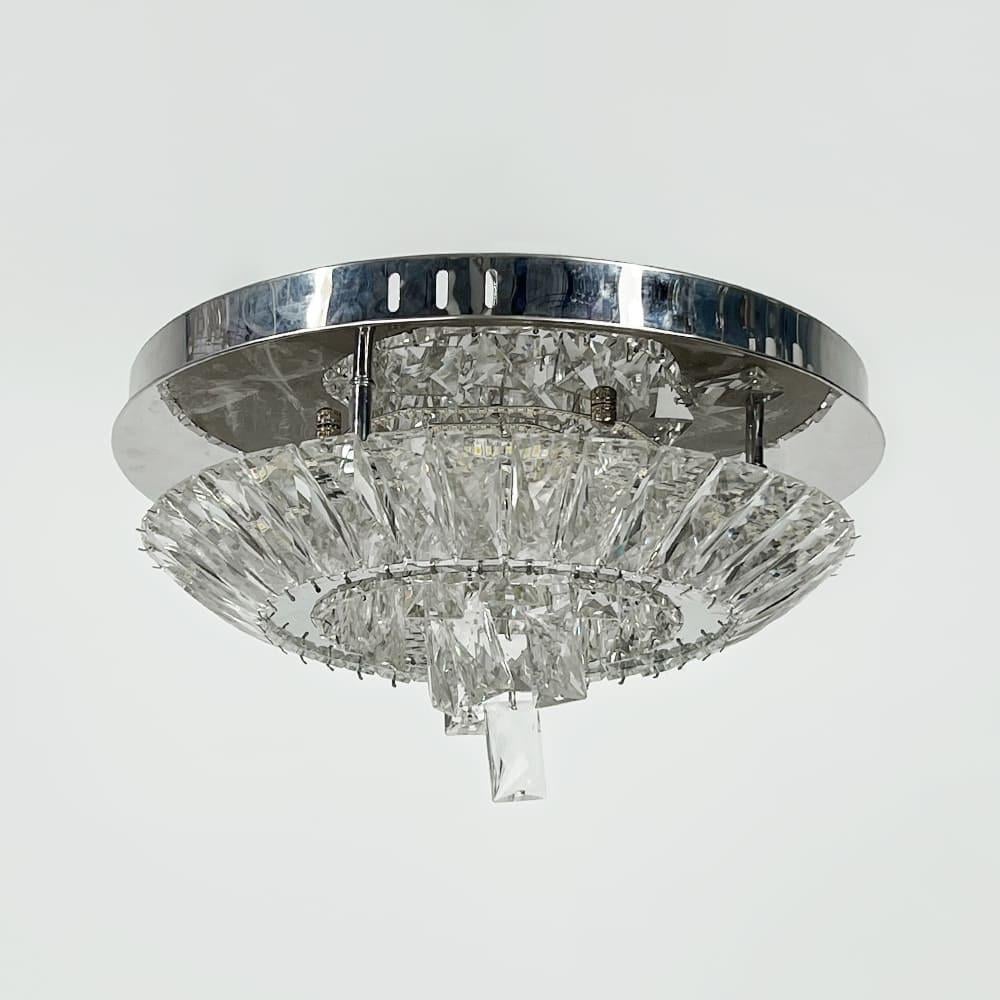 Люстра потолочная с прозрачным хрусталем режим ночника Ø 40 см Хром (C1861/400)
