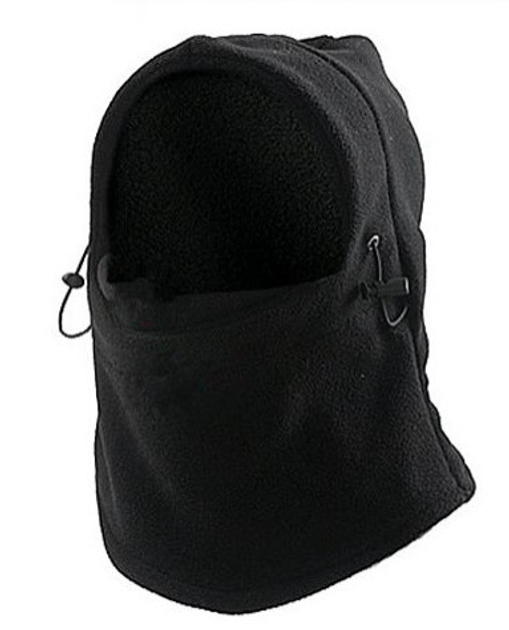 Балаклава-трансформер зимняя флисовая до -20 °С One Size Черный (620434688-1)