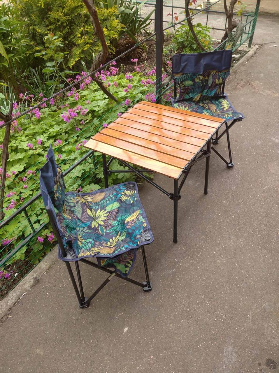 Туристический набор стол раскладной с системой Паук та 2 стулья с чехлами (17084) - фото 2