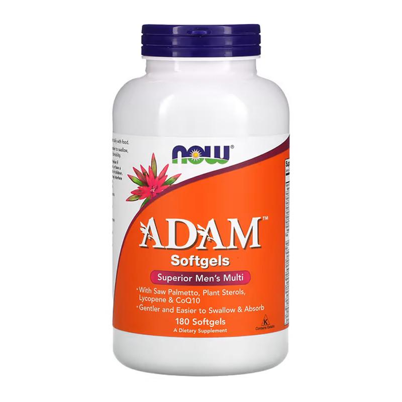 Витамины и минералы для мужчин NOW Adam 180 капс. (00543-01)