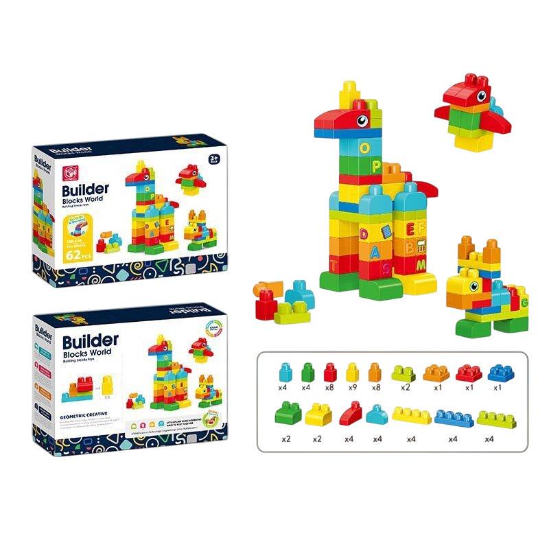 Конструктор Builder 62 деталі/наліпки з літерами англійського алфавіту Multicolor (163329) - фото 2