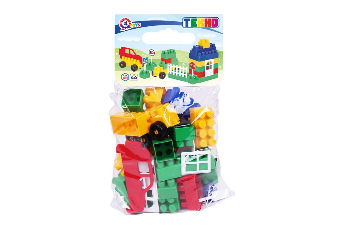 Конструктор блоковый ТехноК 44 детали (0328)