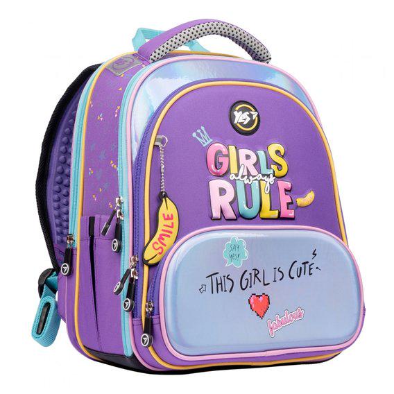 Рюкзак школьный YES Juno Ultra Premium Girls style 36x27x18 см 17 л Фиолетовый (553203)