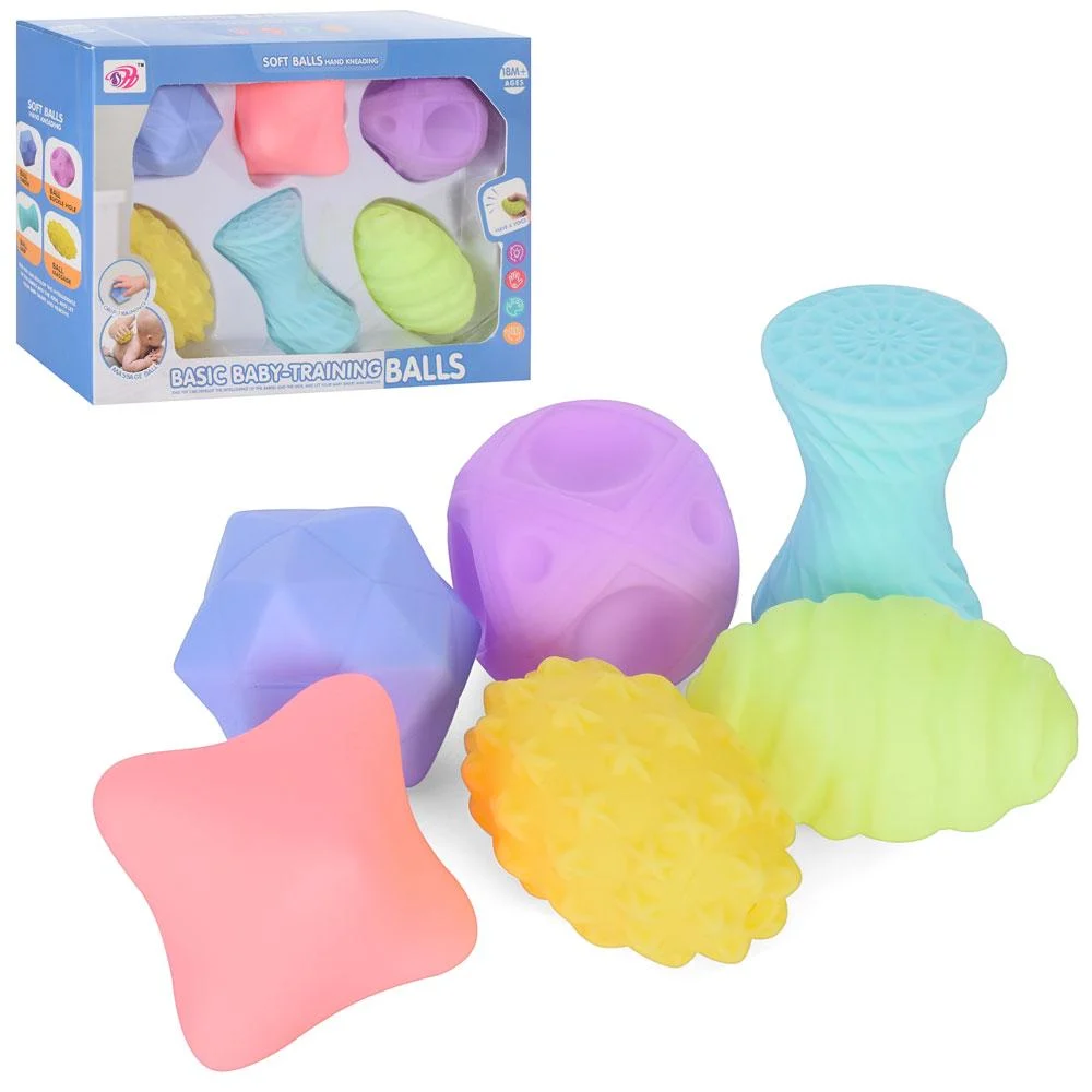 Набор сенсорных тактильных мячиков Монтессорим Fun Game XC2040 развивающие 6 шт. (2423709312)