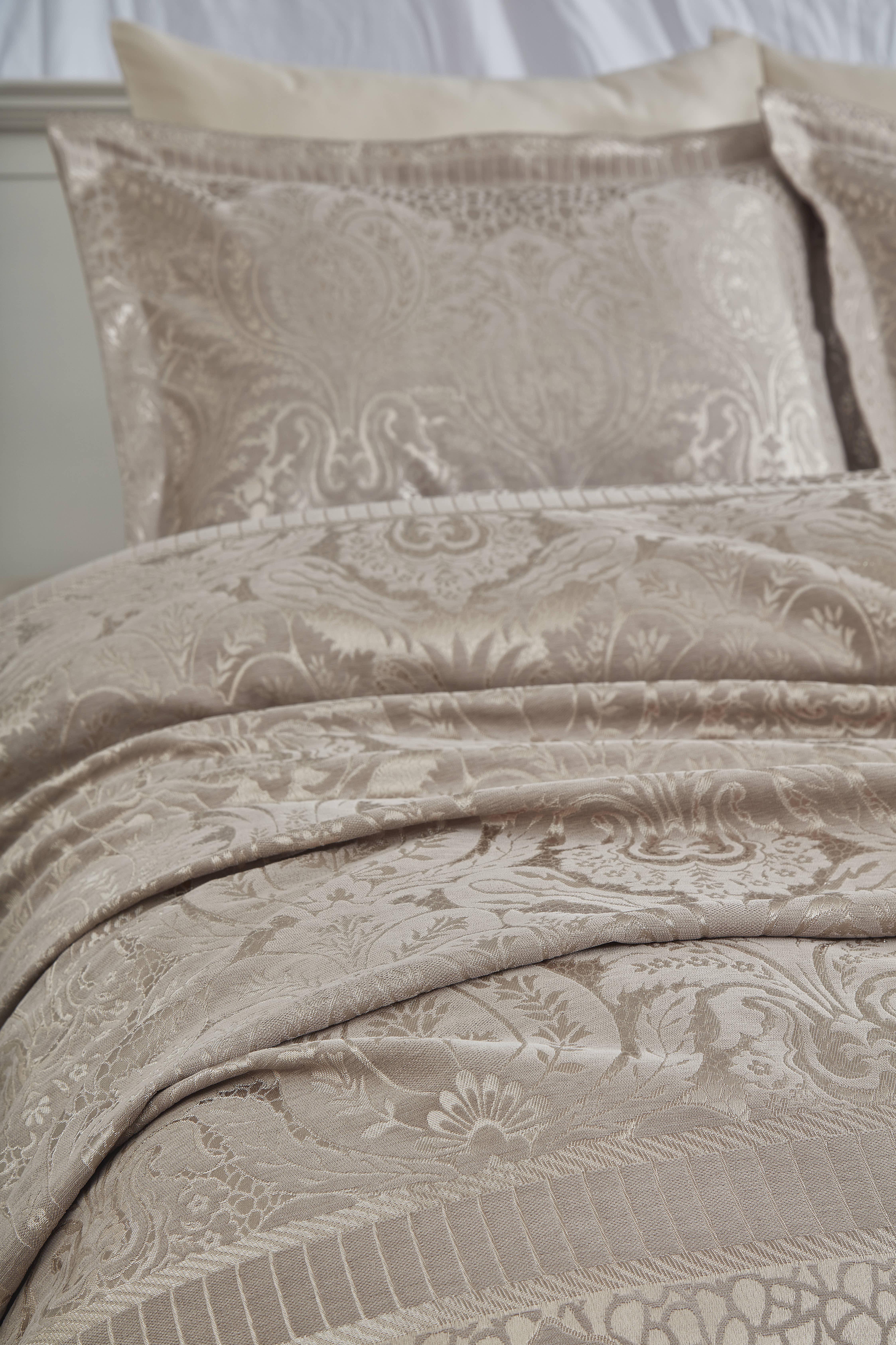 Покривало з наволочками Dantela Vita Hazel vizon жаккард євро Бежевий (13914560) - фото 2