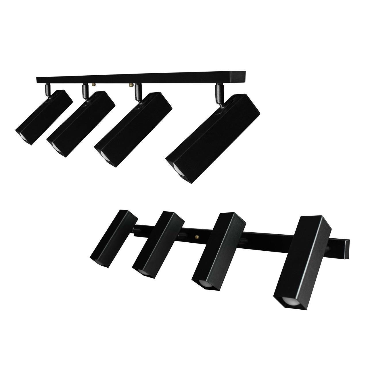 Светильник потолочный MSK Electric Verona с поворотными плафонами под лампу Е27 Черный (SQ 1750-4) - фото 2 Светильник потолочный MSK Electric Verona с поворотными плафонами под лампу Е27 Черный (SQ 1750-4) - фото 2