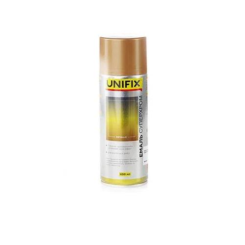 Эмаль акриловая Unifix Суперхром с зеркальным эффектом 400 мл Золотой (84589)