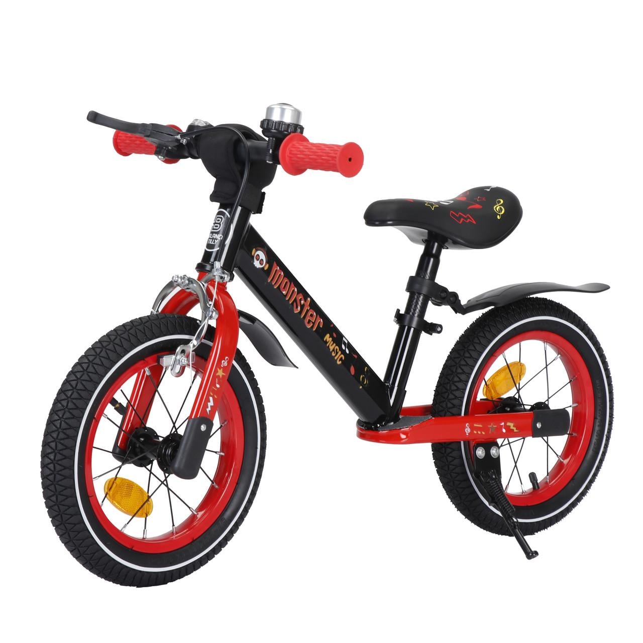 Биговел детский BALANCE TILLY 12 Monster T-212529 на стальной раме 86х64х43 см с подножкой Черно-красный (150-7-T-212529 Red)