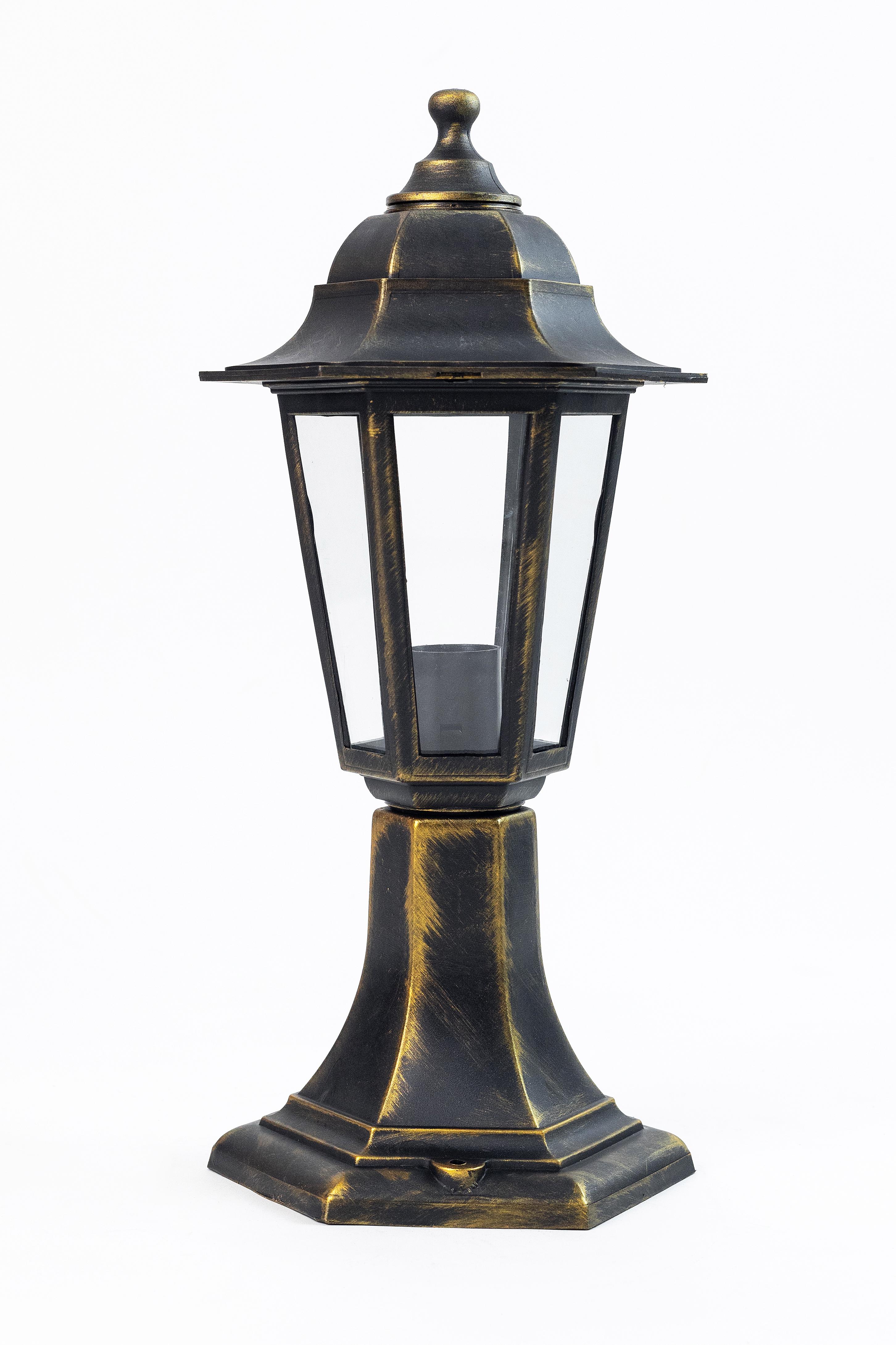 Світильник садово-парковий ТЄП Барі Класик стовпчик з прозорим склом 40,5 см Мідний (7222115)