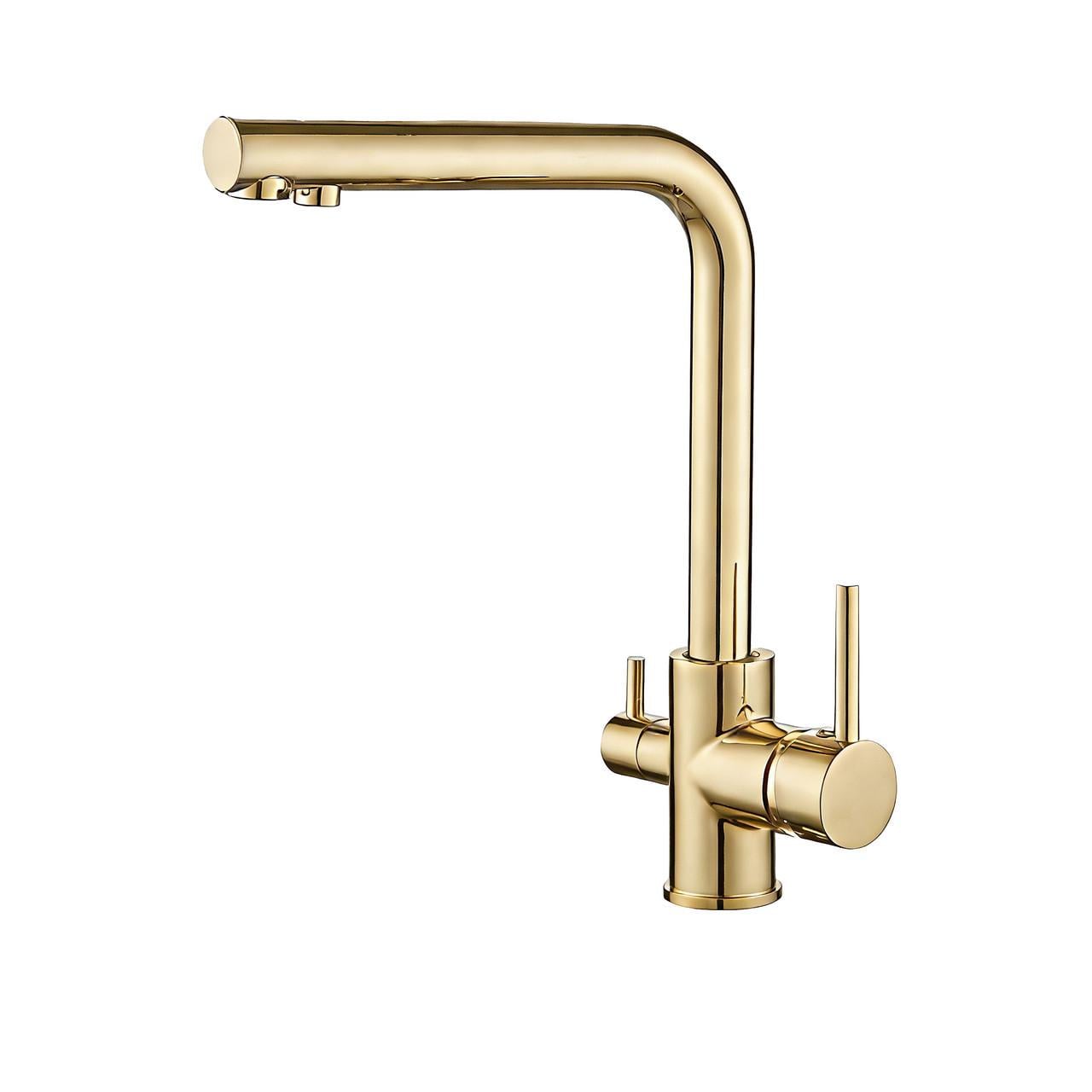 Смеситель кухонный на две воды VBI GEMINI Gold (2958591519)