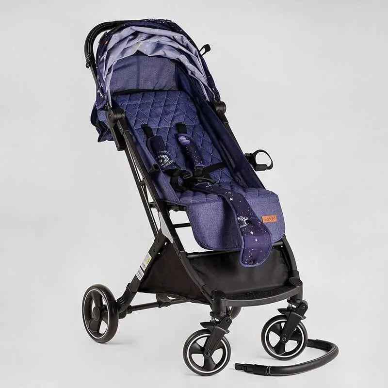 Коляска прогулочная детская Joy Comfort L-41203 Синий космос - фото 5