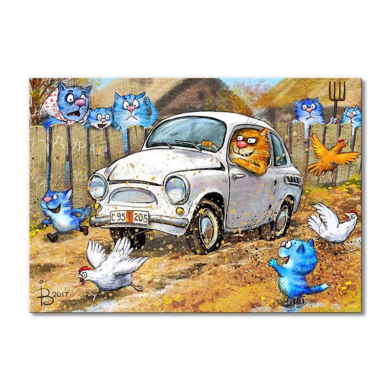 Модульная картина За рулём 1 модуль 70x105 см (_rinaz_20172224019)