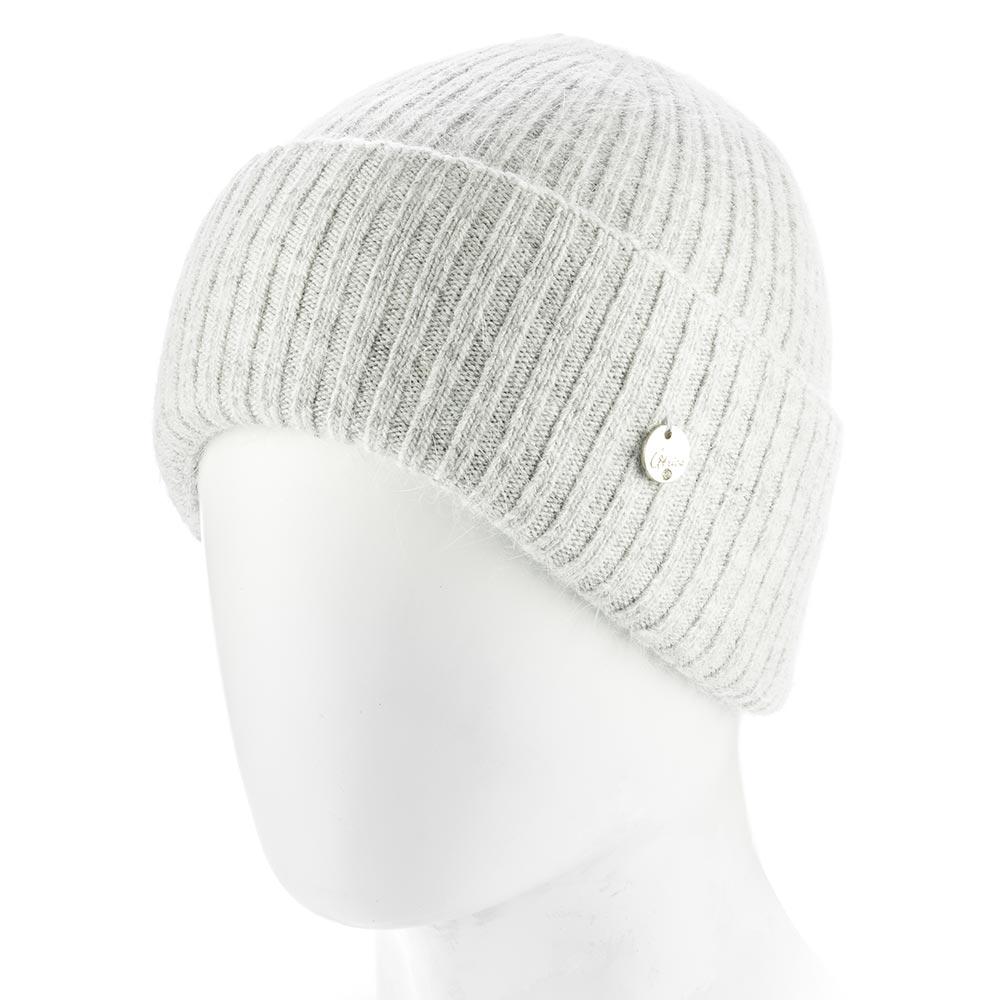 Шапка женская ангоровая зимняя Atrics WH895 в широкий рубчик с двойным отворотом утепленная флисом Пепельный - фото 1 Шапка женская ангоровая зимняя Atrics WH895 в широкий рубчик с двойным отворотом утепленная флисом Пепельный - фото 1