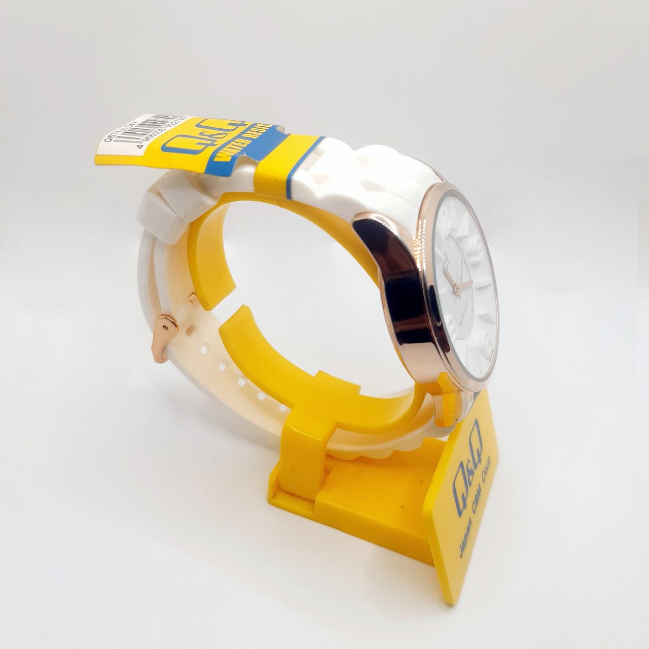 Наручные часы женские Q&Q кварцевые силиконовый ремешок (Q674J104Y) - фото 2 Наручные часы женские Q&Q кварцевые силиконовый ремешок (Q674J104Y) - фото 2