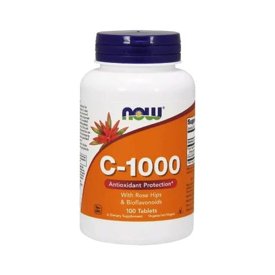 Вітамін C NOW Foods Vitamin C-1000 Rose Hips And Bioflavonoids 100 Tabs (NF0685)