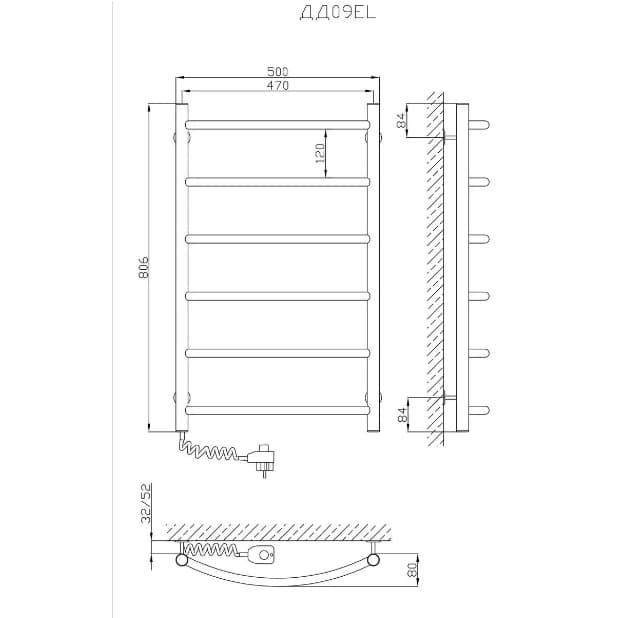 Рушникосушарка електрична KOSSER Дуга 500х500/4 ER - фото 3