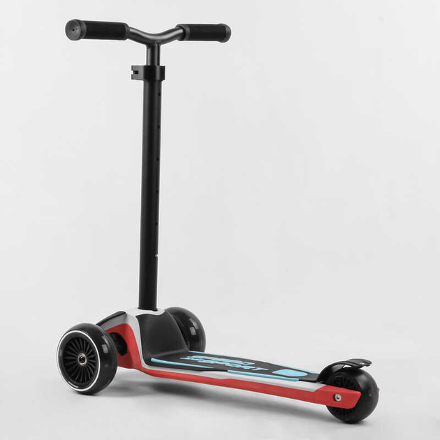 Самокат трехколесный Best Scooter HW-00308 MAXI/6 съемный алюминиевый руль/колеса PU со светом/передние 120х45 мм/задние 80x50 мм (25281624)