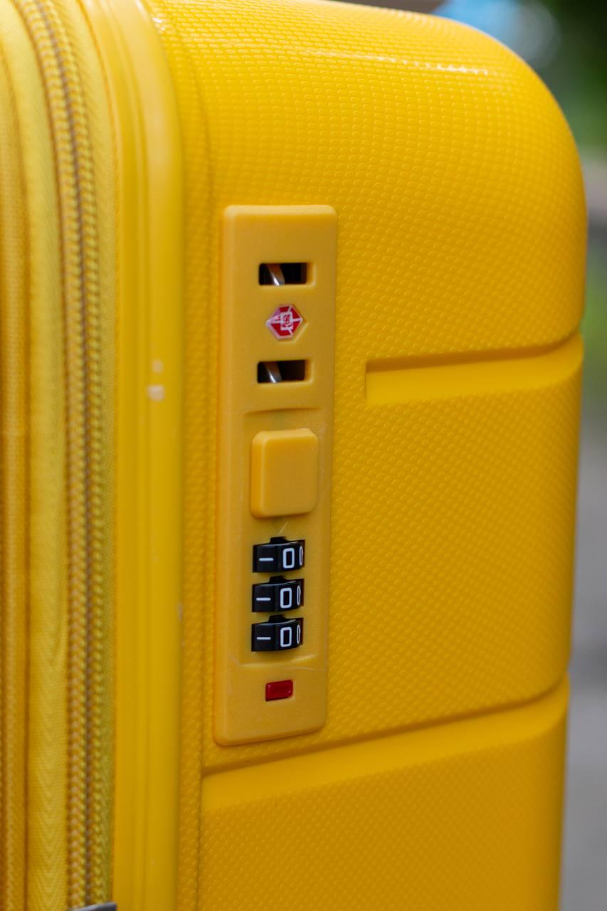 Чемодан пластиковый Nuri 1908 S Желтый (11823698) - фото 3
