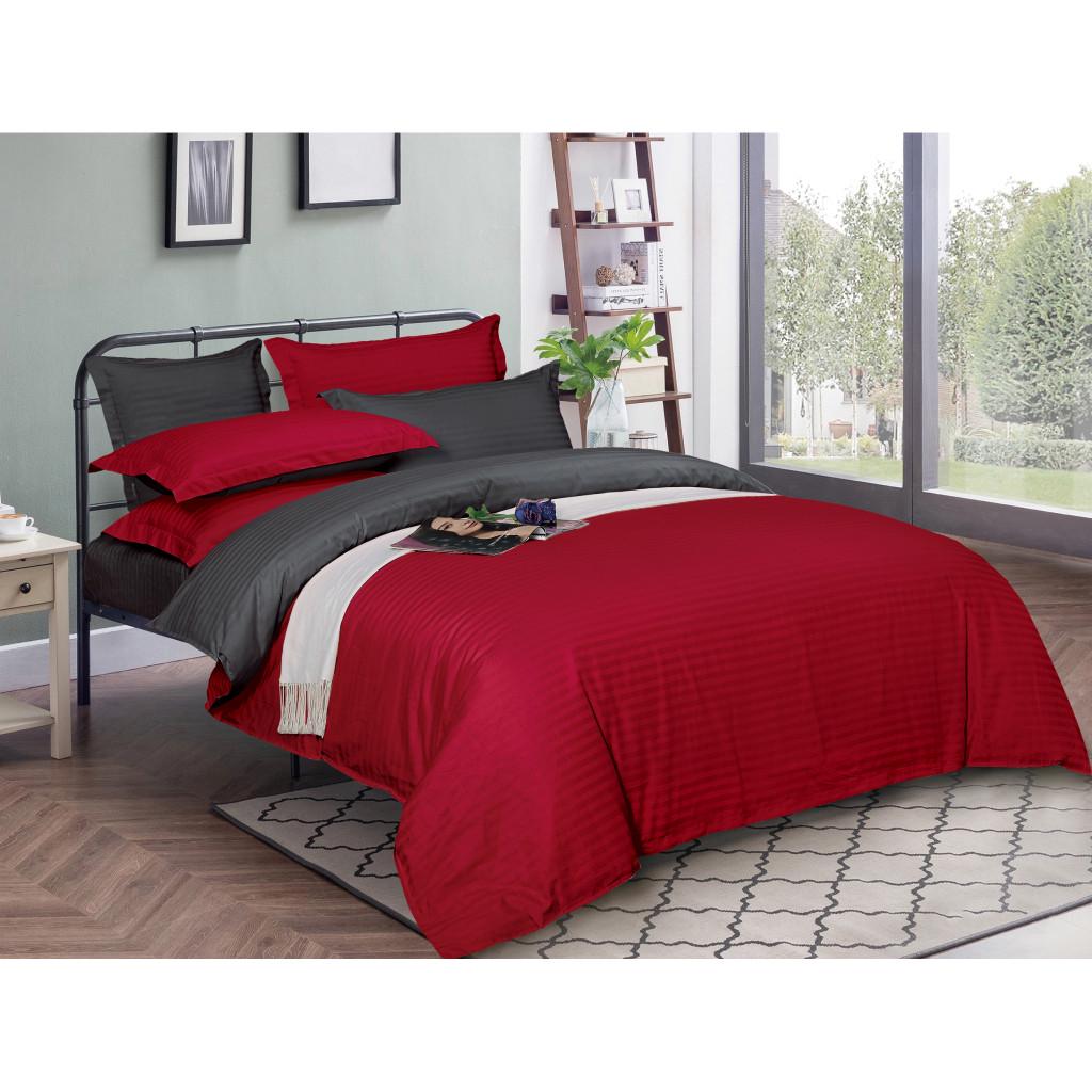 Комплект постельного белья MirSon 30-0018+30-0012 Jeren satin-stripe семейный 160х220 см (215778)