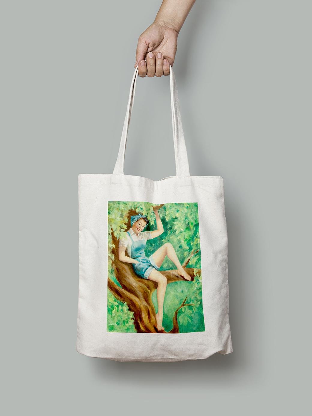 Эко-сумка Озорная улыбка шопер (pin_up010007_Bag)